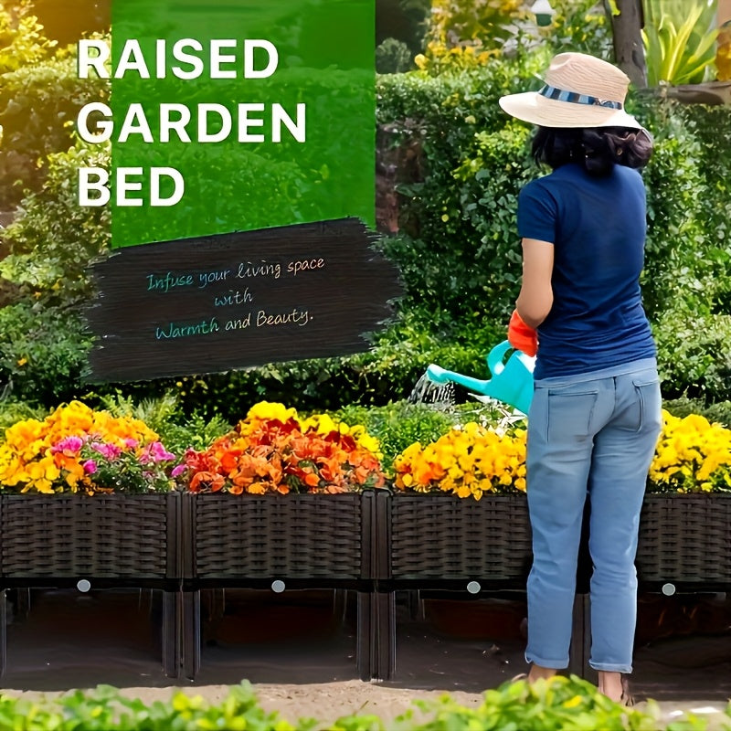 2 3pcs raised garden bed legs elevated plastic planter box