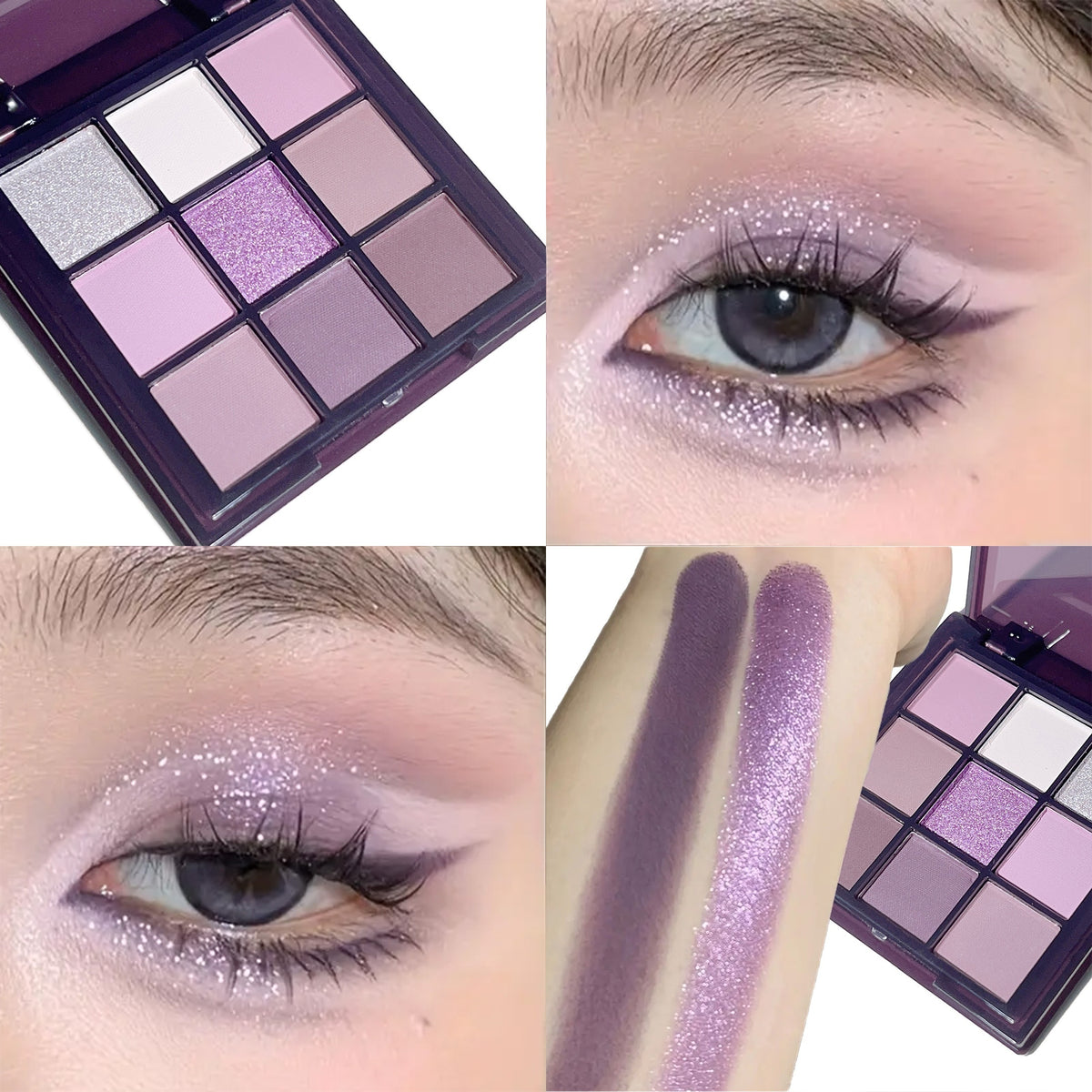 1pc 9 color purple eyeshadow palette 24 hour long lasting