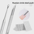 style double headed cuticle remover tool stainless