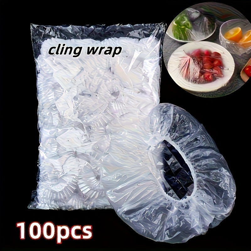 200pcs food grade reusable plastic food covers durable