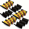 set 3 black taco holders made sturdy pp material featuring