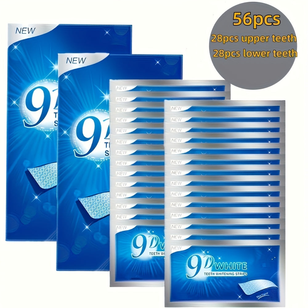 56pcs 28pairs 9d teeth strips safe removes dirt whitens