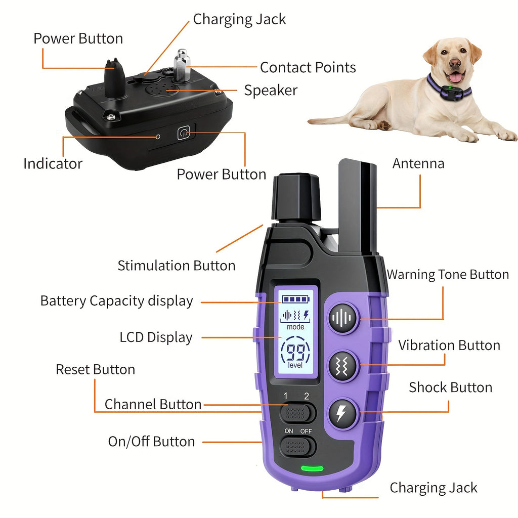 4150ft dog training collars remote adjustable nylon strap