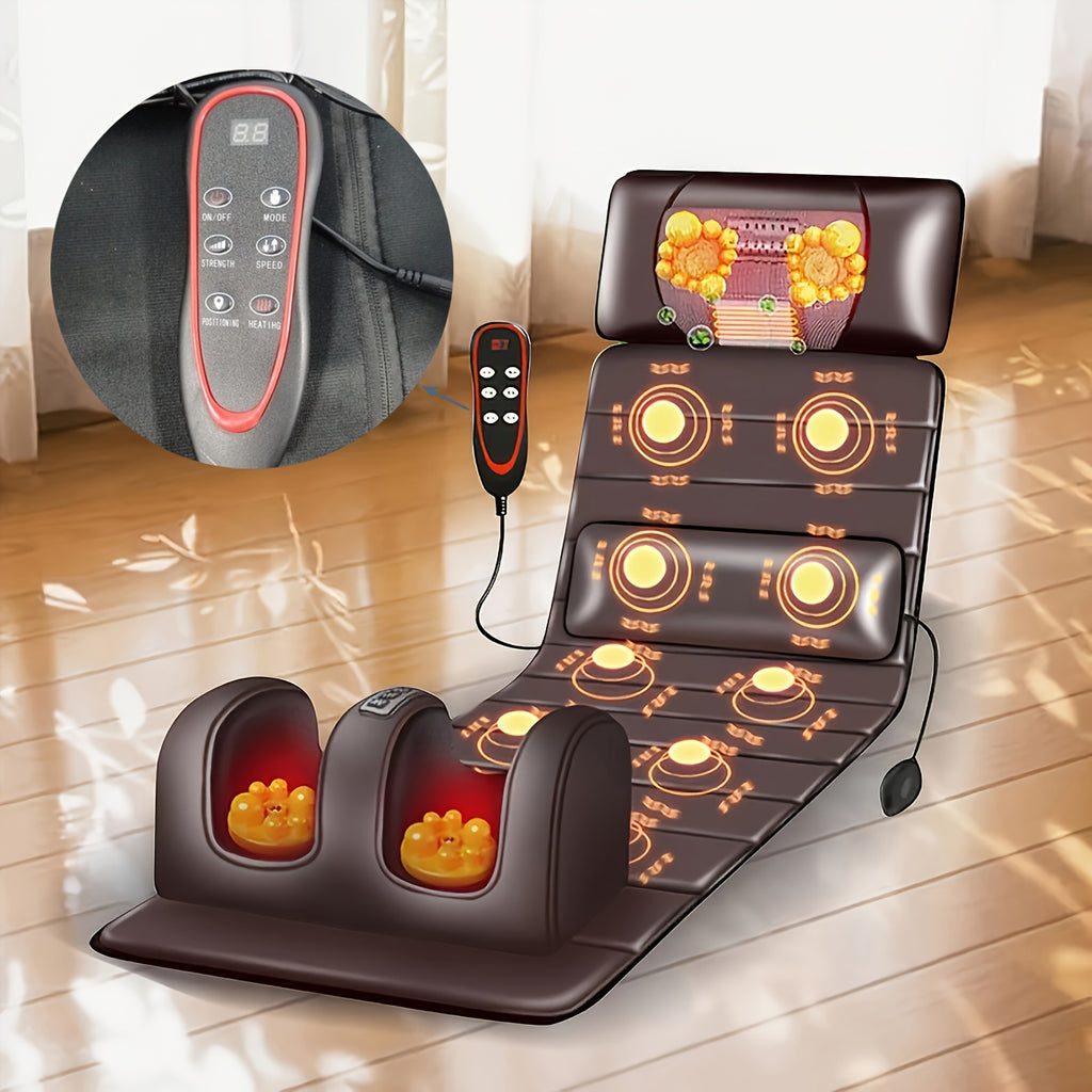 1 set large brown full body heating massagers 2 styles pu