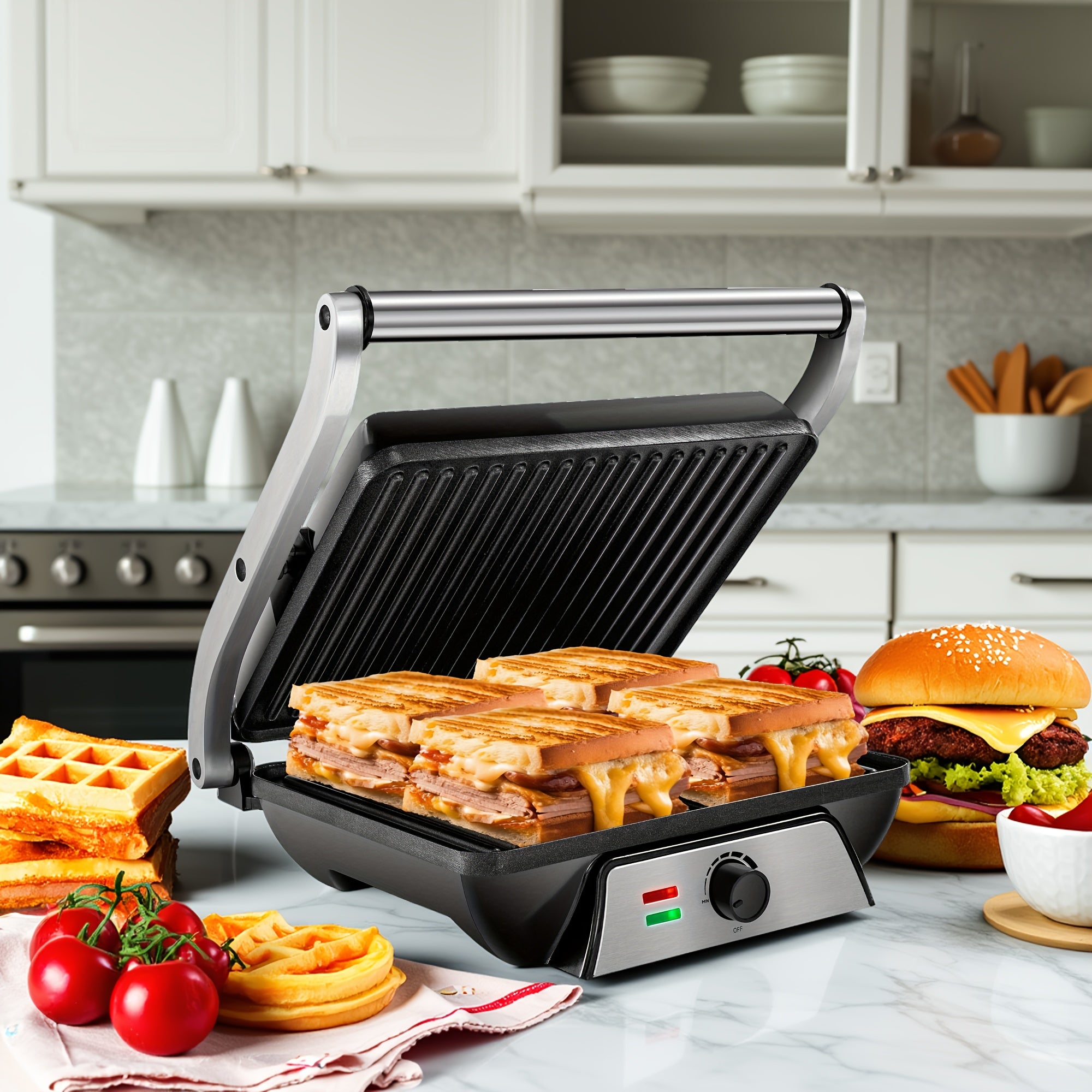 3 in 1 electric indoor grill   non stick cooking