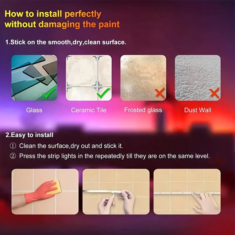 lqhzmyy smart bedroom led light strip   control