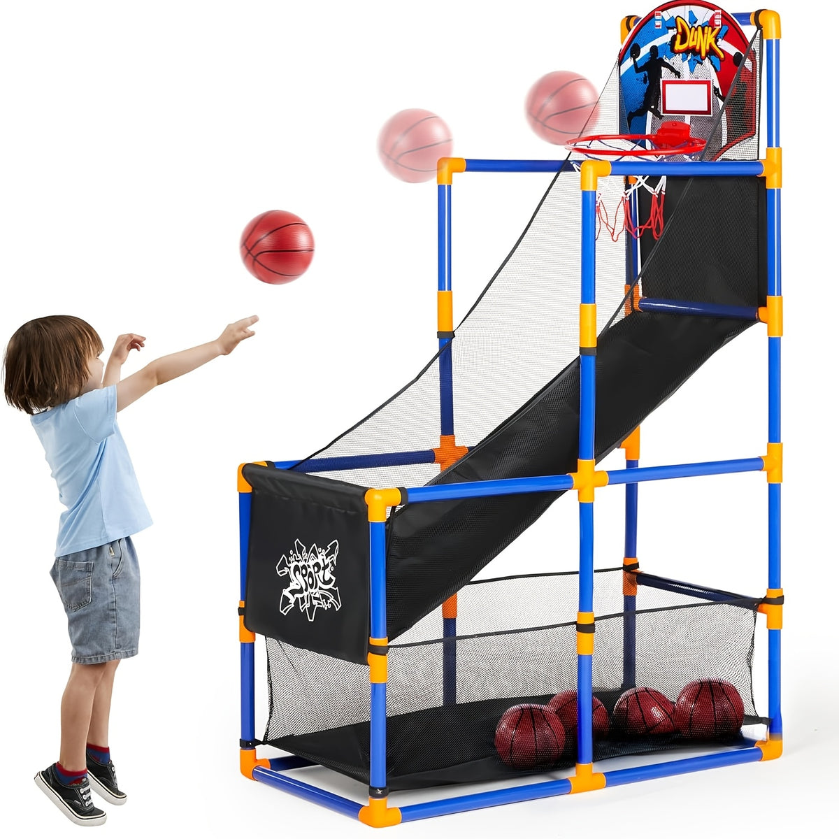 arcade basketball game set 4 balls   3 years old