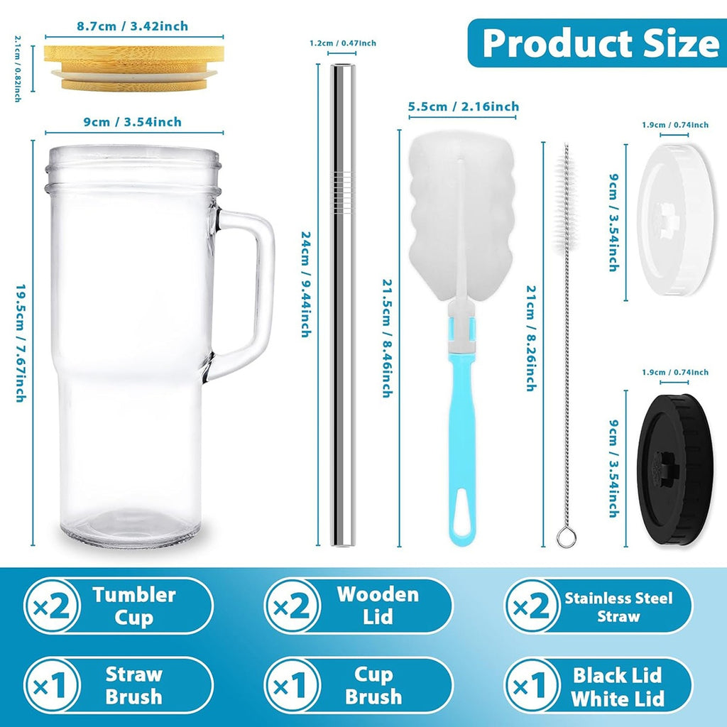 2 4pcs tumblers lid straw 24oz bamboo lid straw