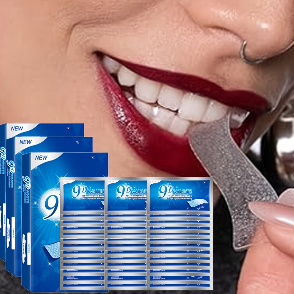 56pcs 28pairs 9d teeth strips safe removes dirt whitens