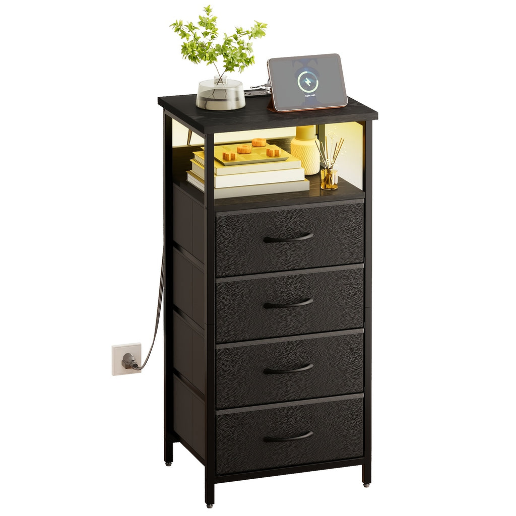 1 2pcs night stand display stand 1 2 3 4 drawers led