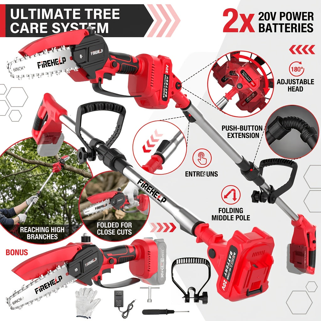 telescopic high branch saw cordless design brushless