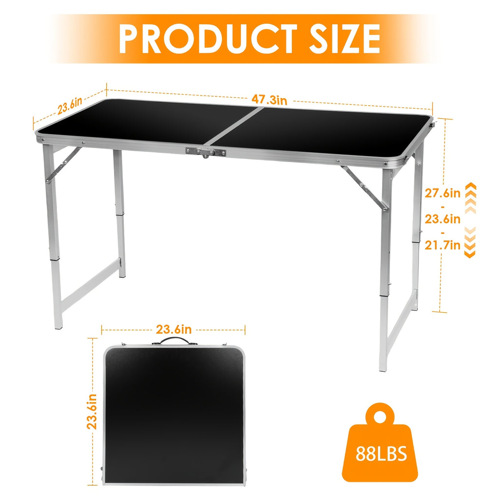 4ft 6ft plastic folding table portable dining table indoor