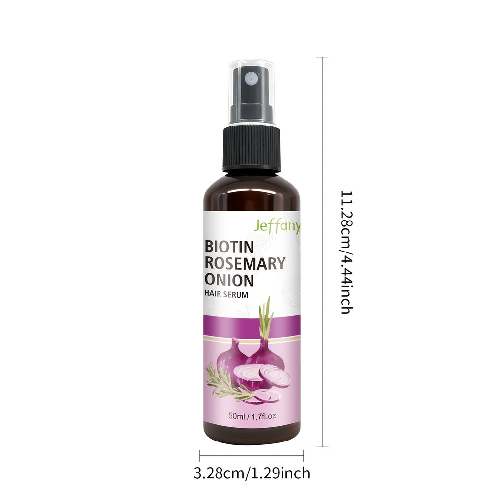 strengthening hair serum spray biotin rosemary onion oil