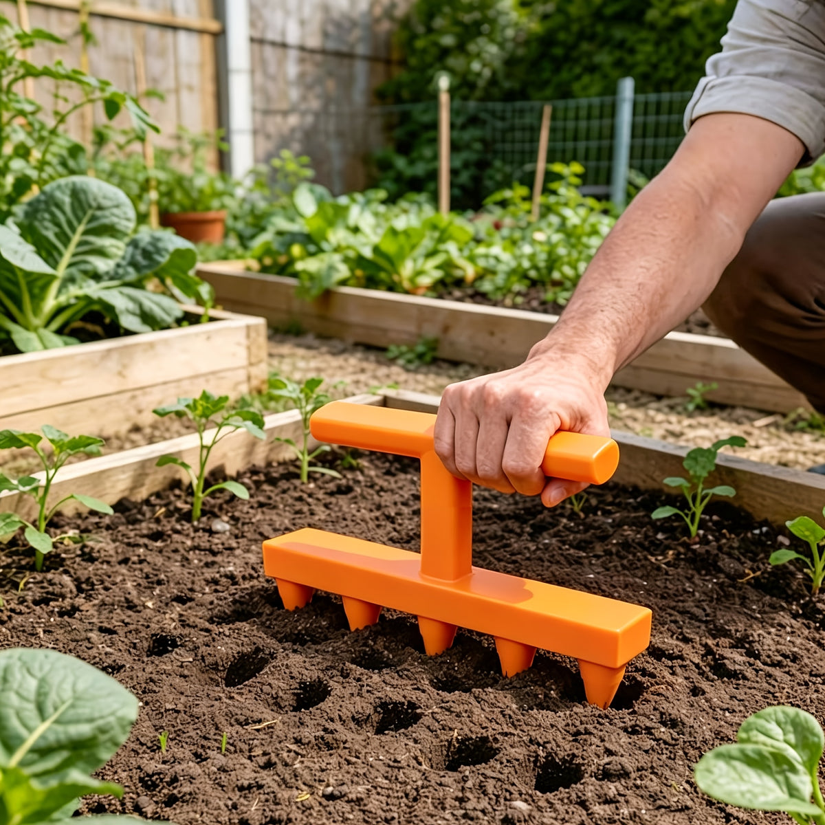 garden hole punch seeder home vegetable flower seedling hole