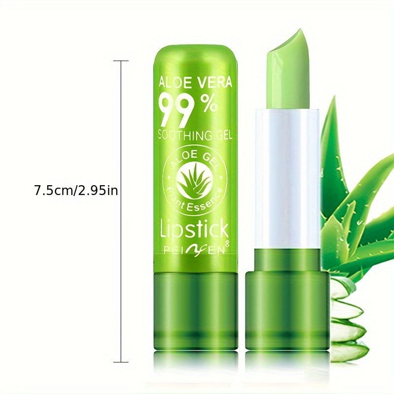 3pcs aloe vera hydrating color changing lip balm daily lip