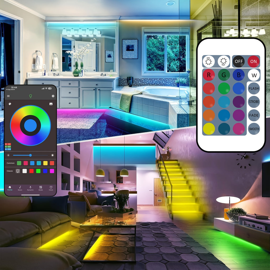 lqhzmyy smart bedroom led light strip   control