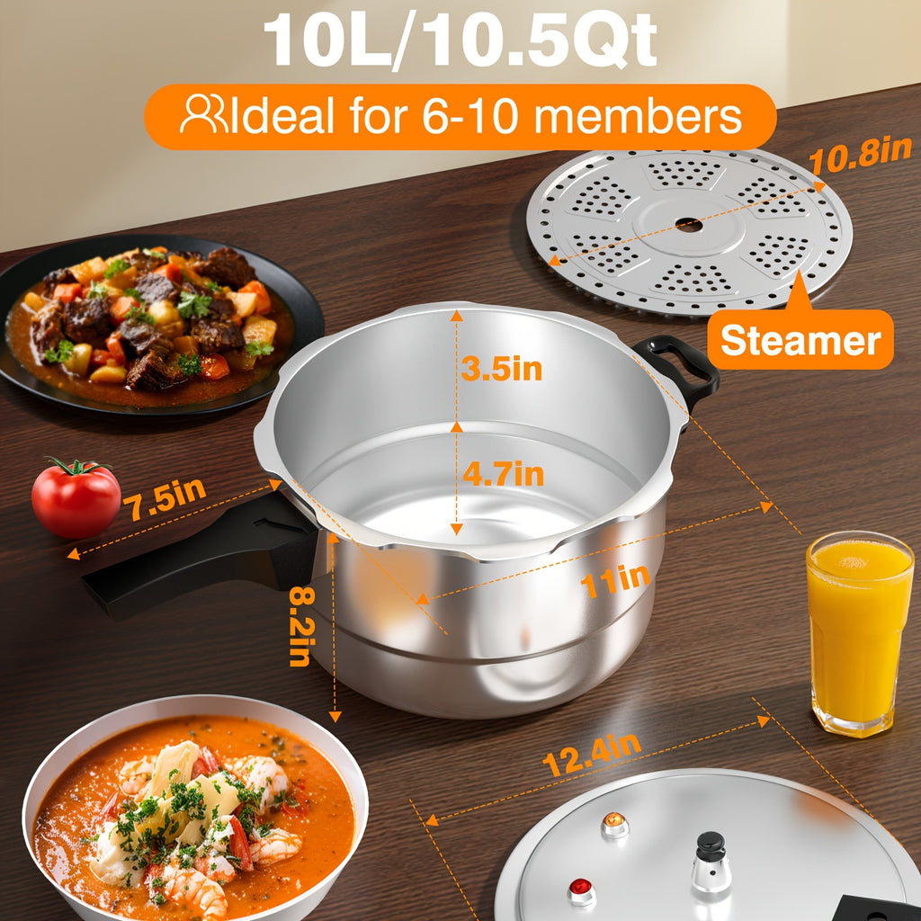 pyy 10qt aluminum pressure cooker a release