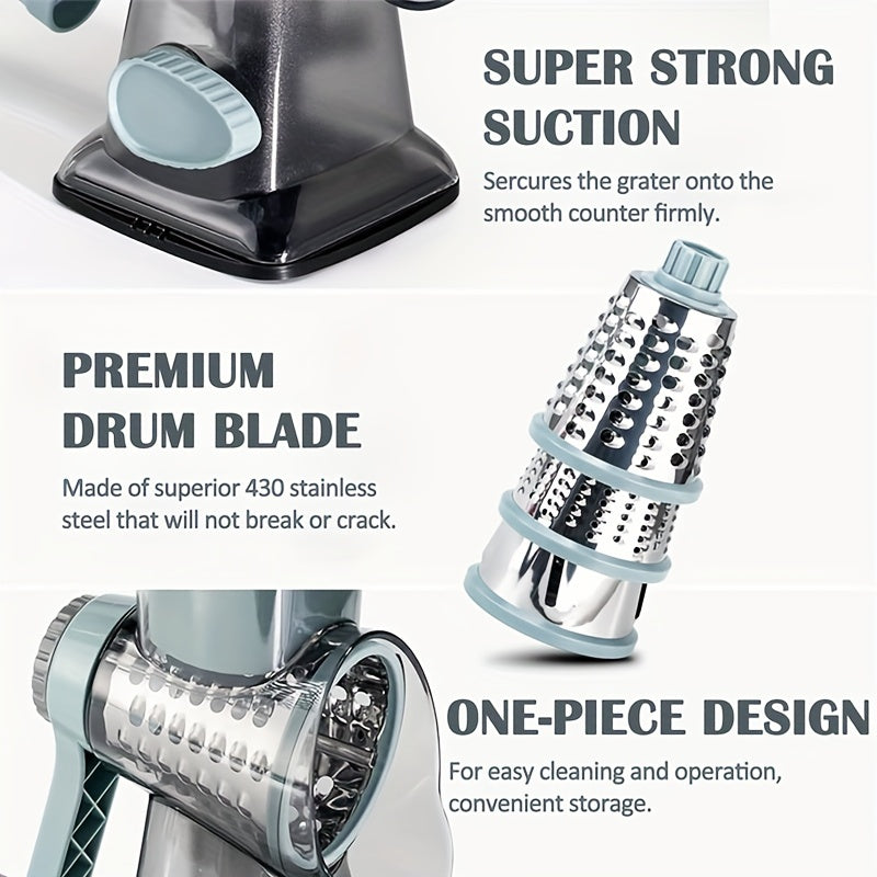 a multifunctional hand cranked vegetable cutter