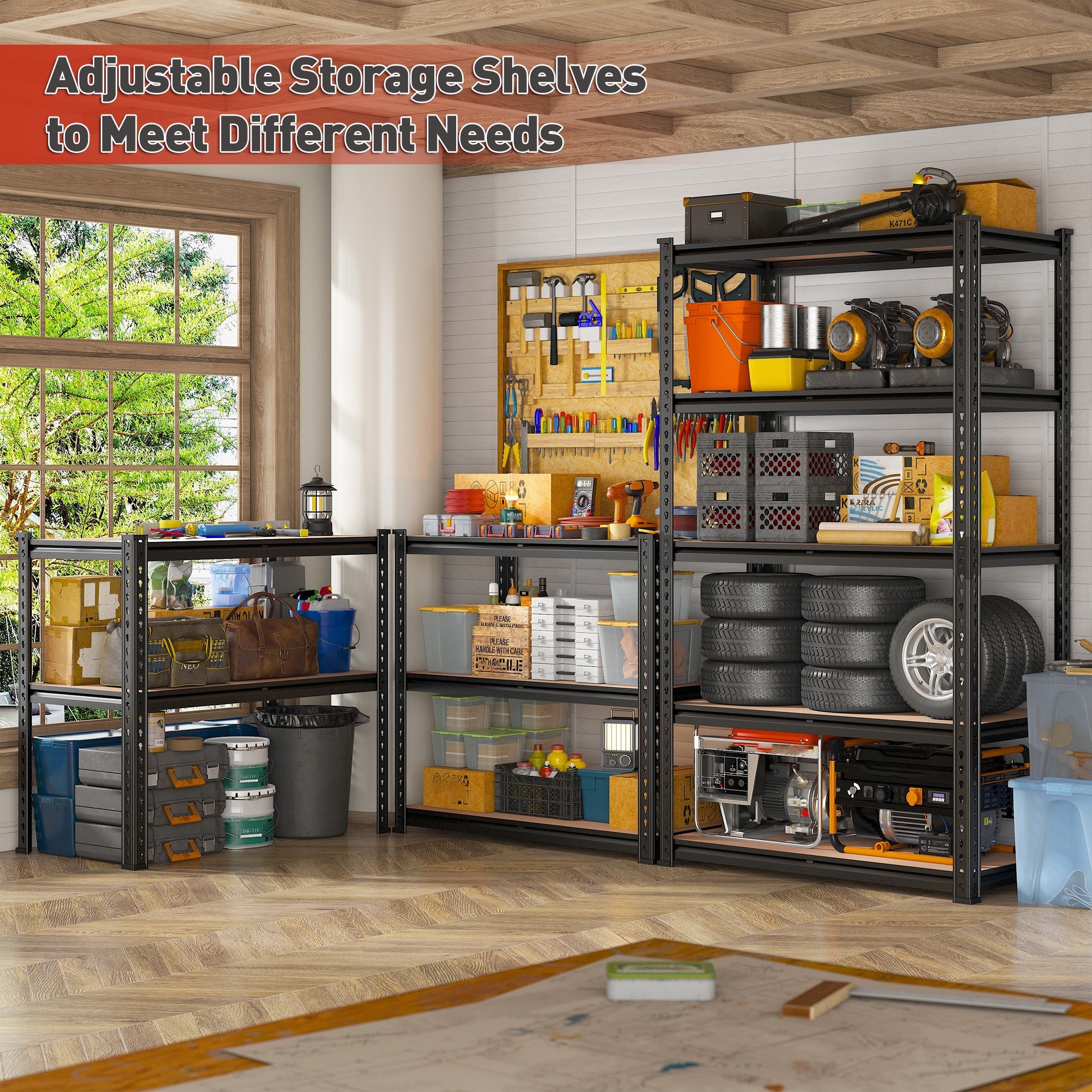2000lbs garage shelving storage shelves heavy duty shelving