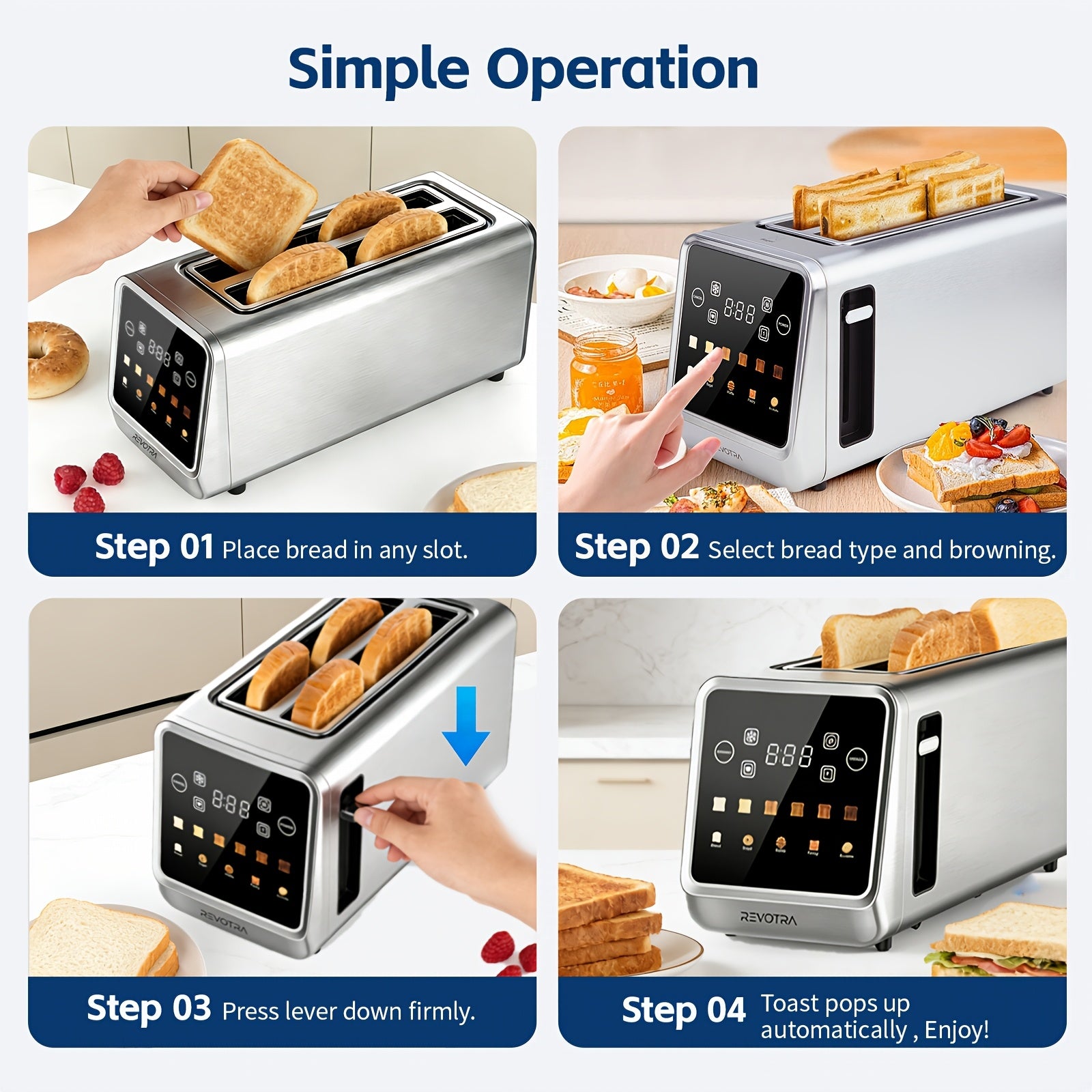 long slot toaster 4     led display 1