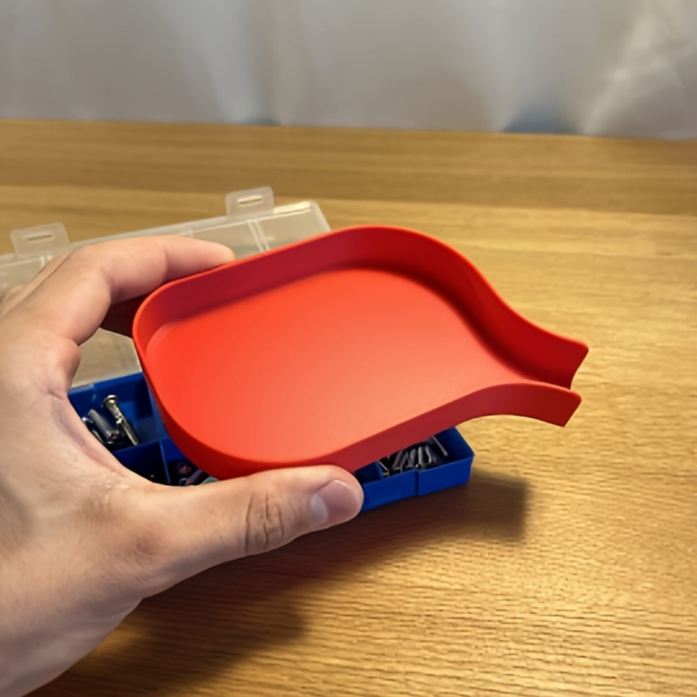 tool storage funnel tray 5mm raised edge prevents screws