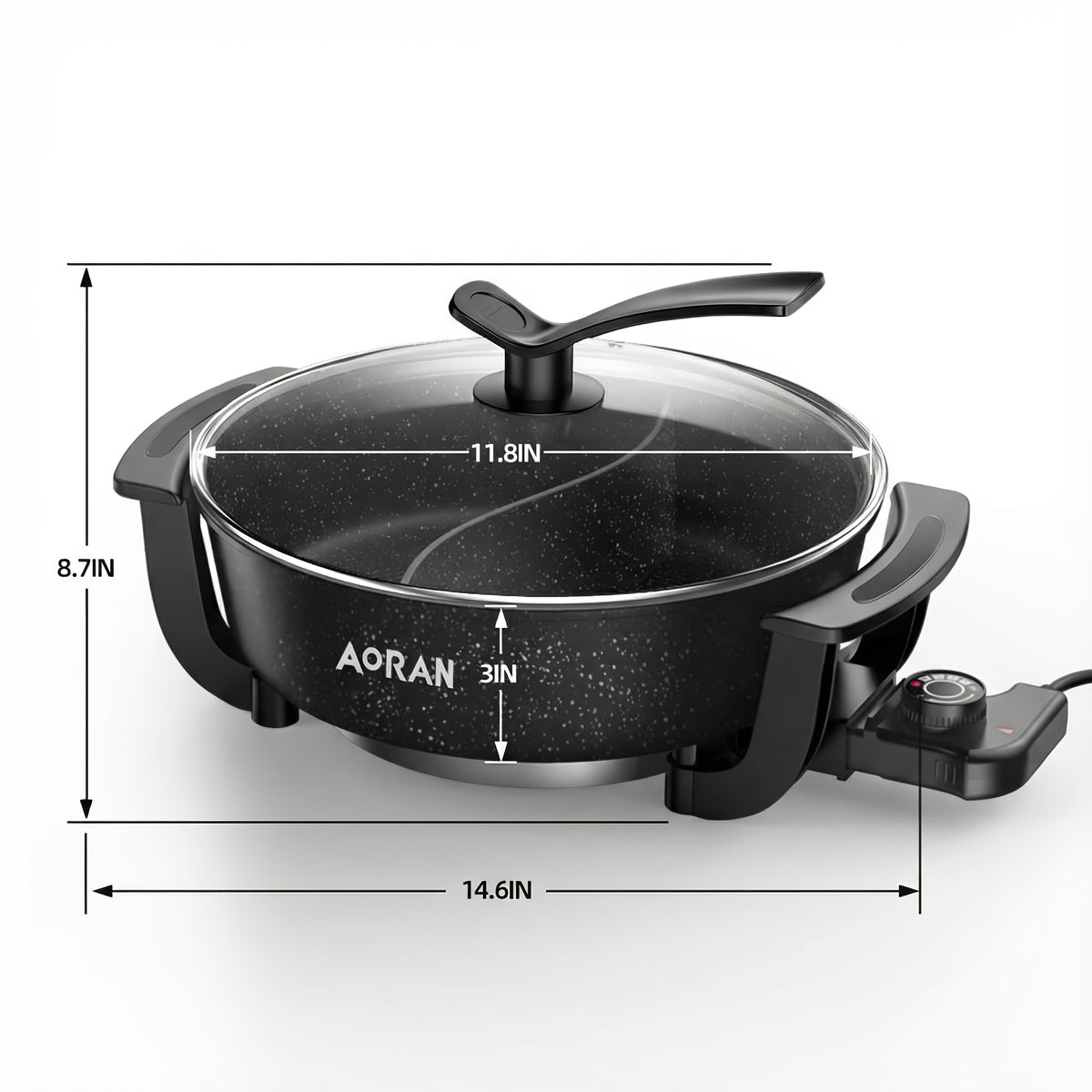 yin yang pot large capacity non   clean