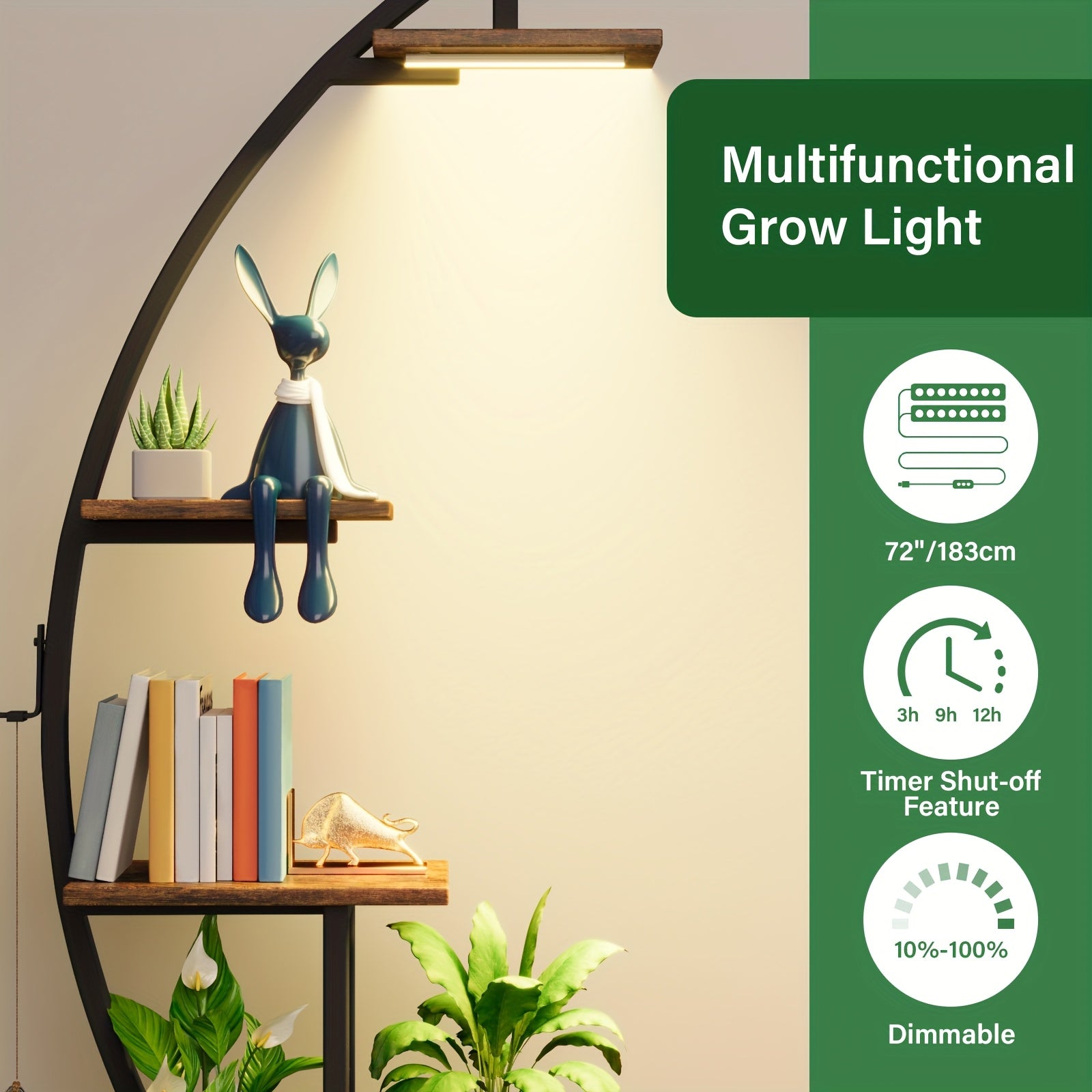 2pcs bookshelf lights 7 tiered 65 multi functional metal