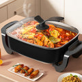 1pc12x12 inch non stick ceramic electric pot glass lid