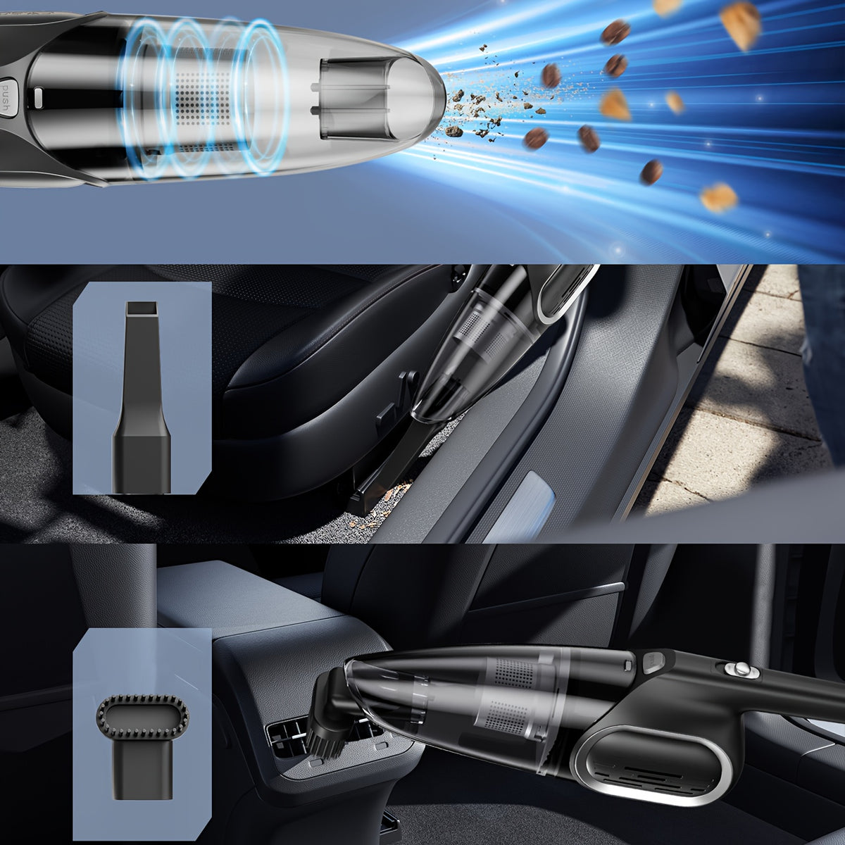 portable household vacuum cleaner 6000pa powerful suction