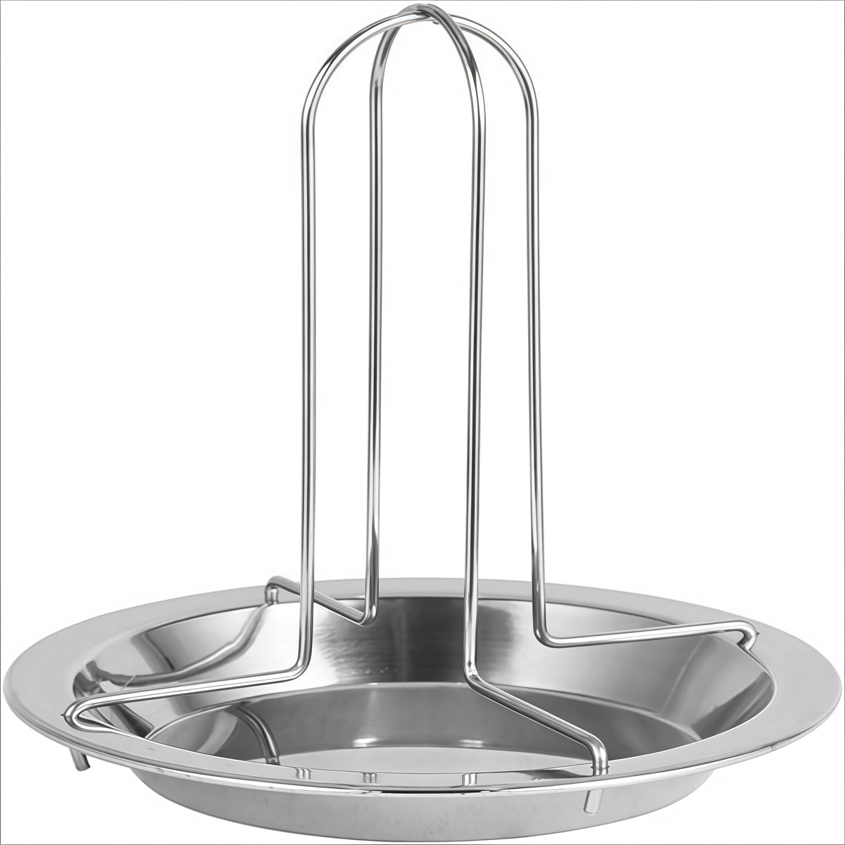 1pc silver stainless steel grilled chicken rack turkey