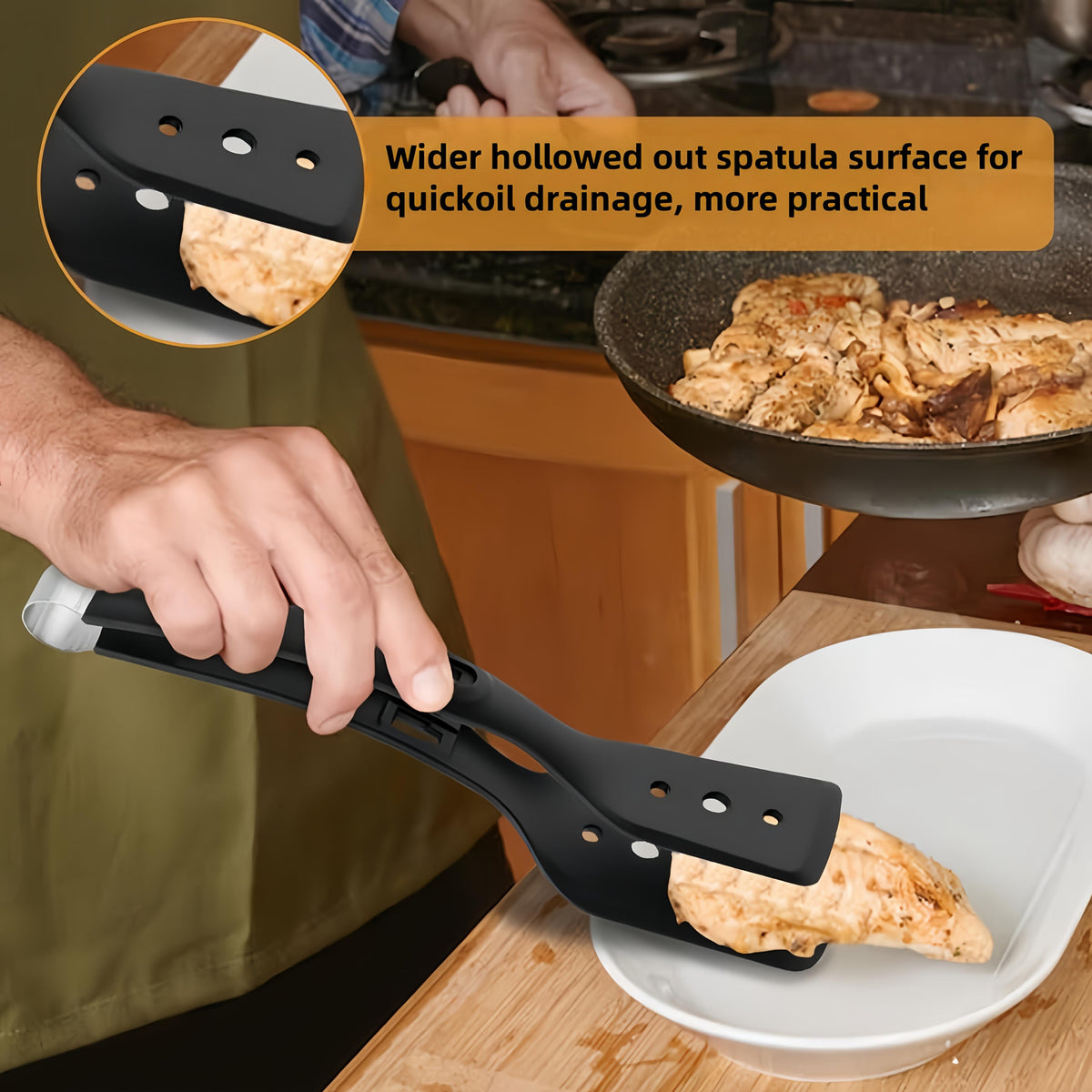 2 in 1 stainless steel silicone cooking tongs bbq