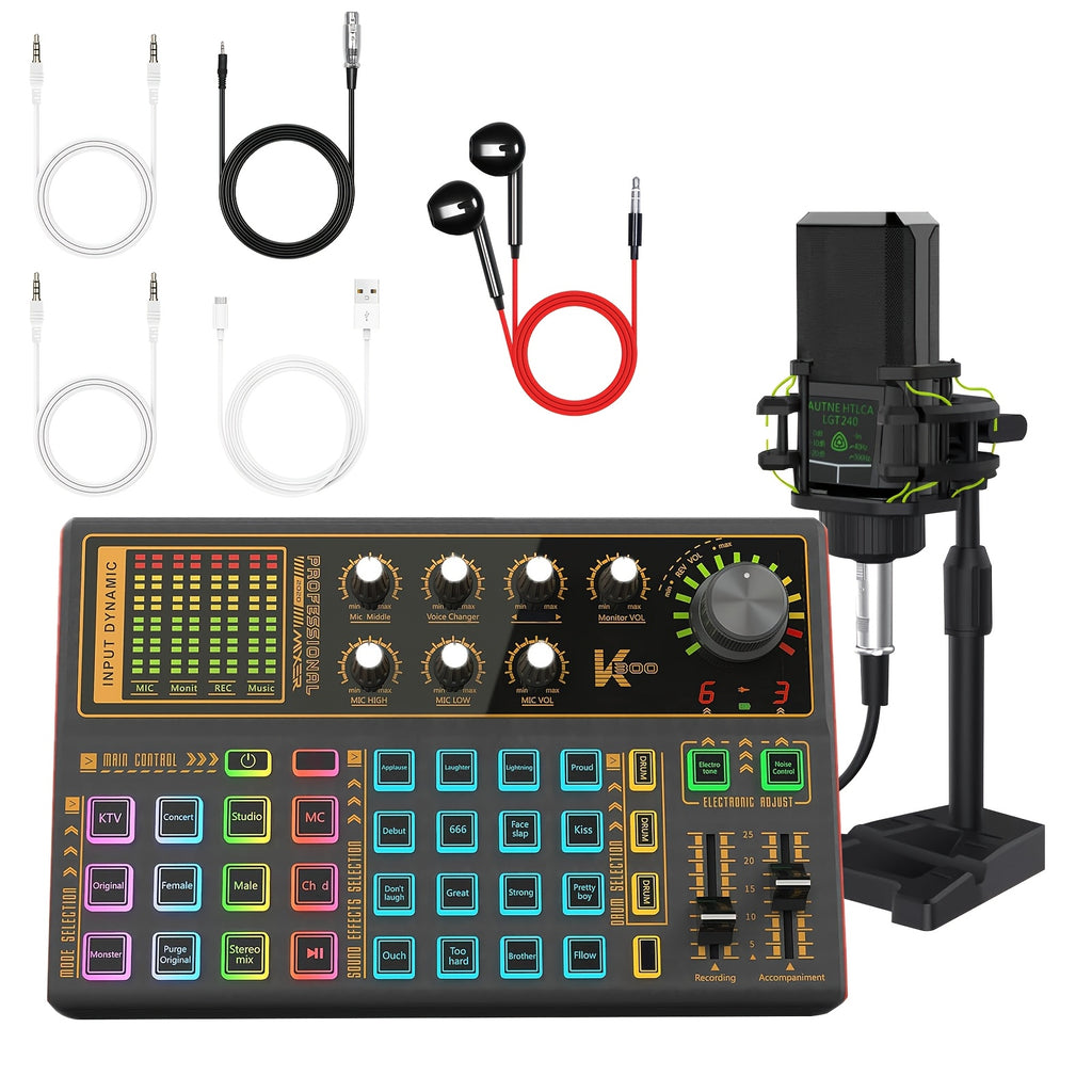 recording kit podcast music mixer equipment