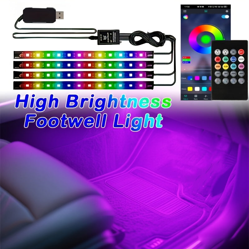 rgb car led light kit multi   usb powered diy