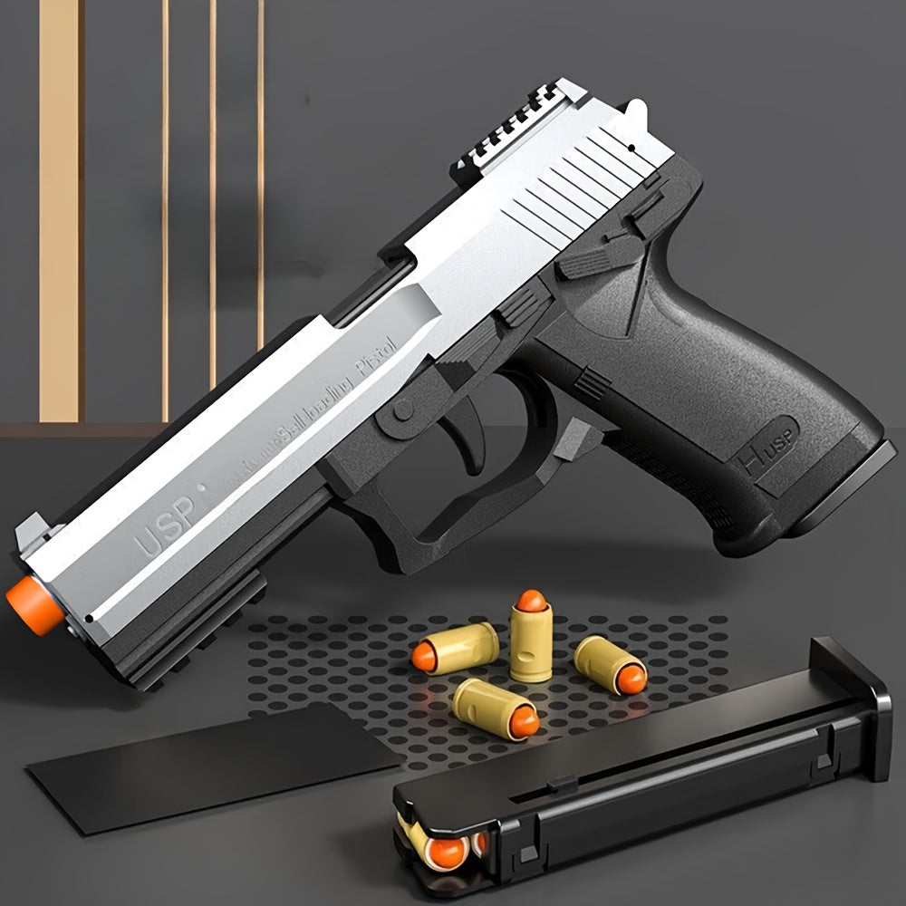 2025 usp toy   clip pistol continuous shooting 100