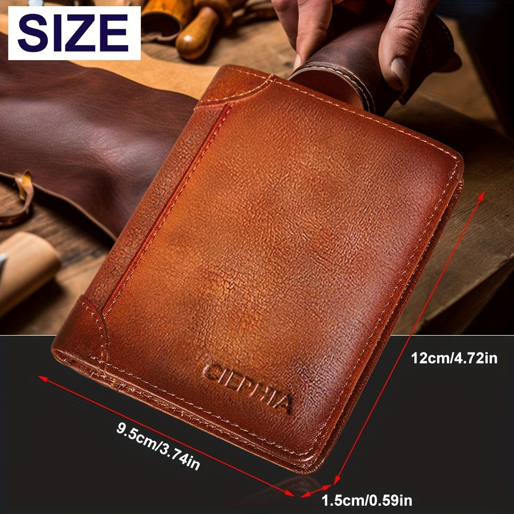 rfid leather wallet fathers day gifts men rfid blocking