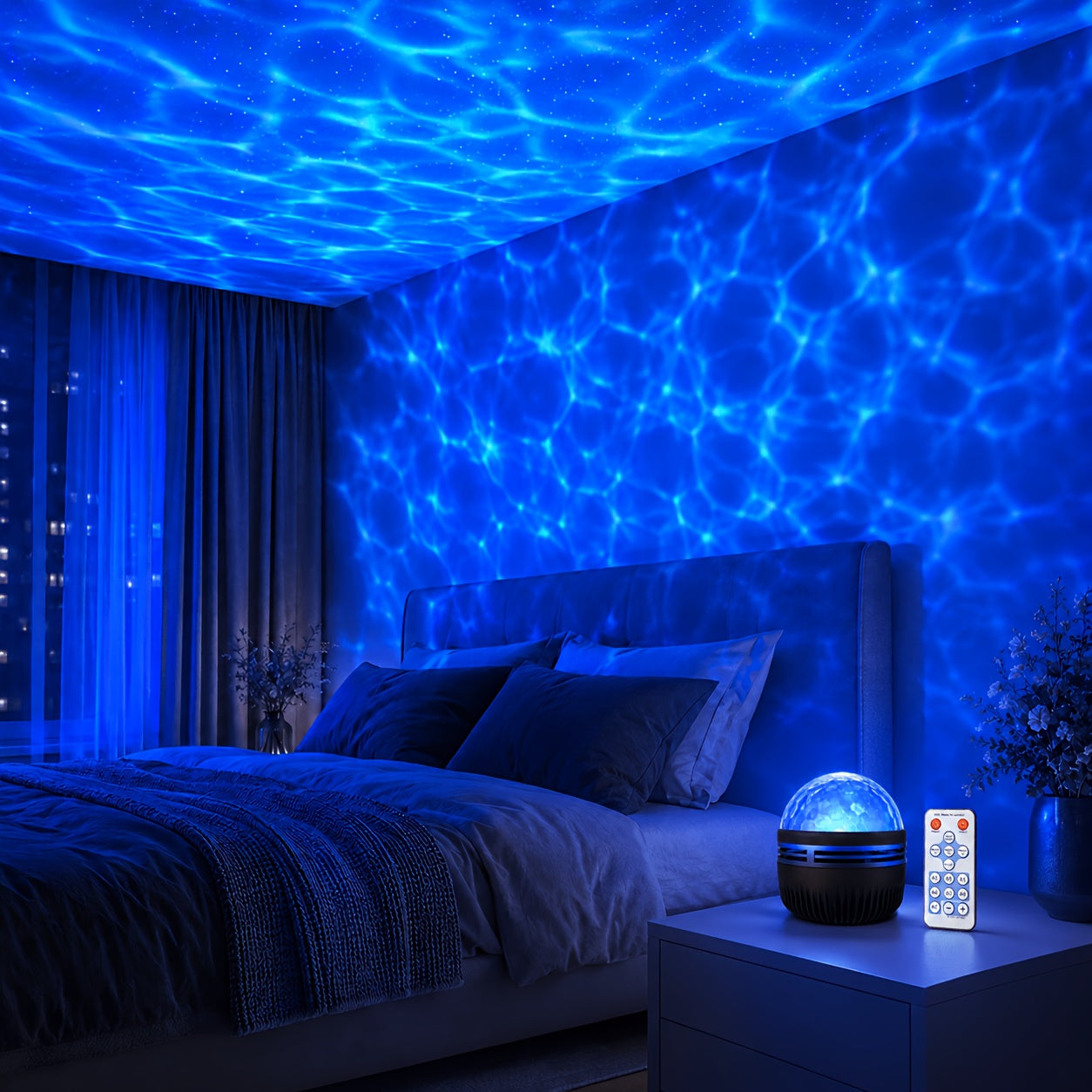 water ripple projection lamp 7 color switching usb powered