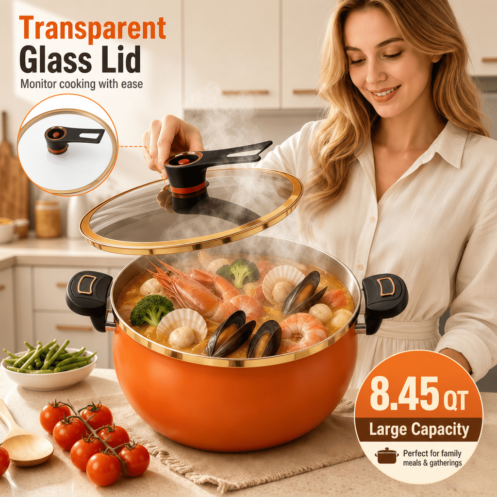 8 45qt large capacity braiser soup   lock handle non