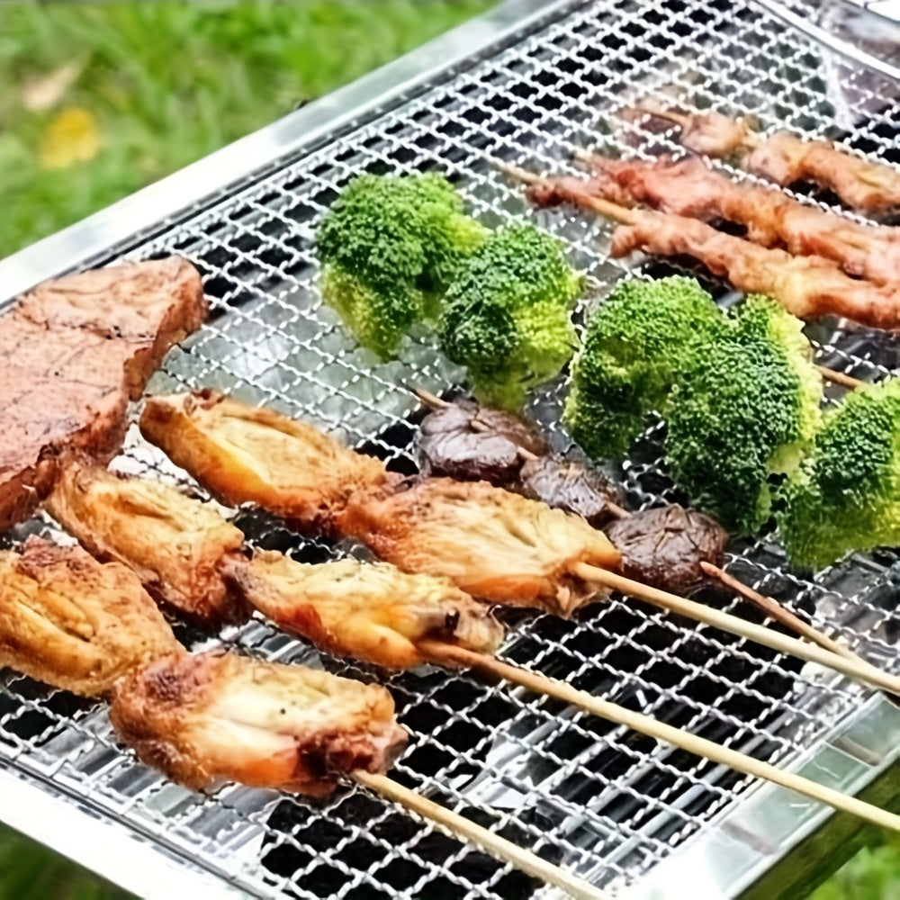 18pcs stainless steel outdoor barbecue skewers perfect