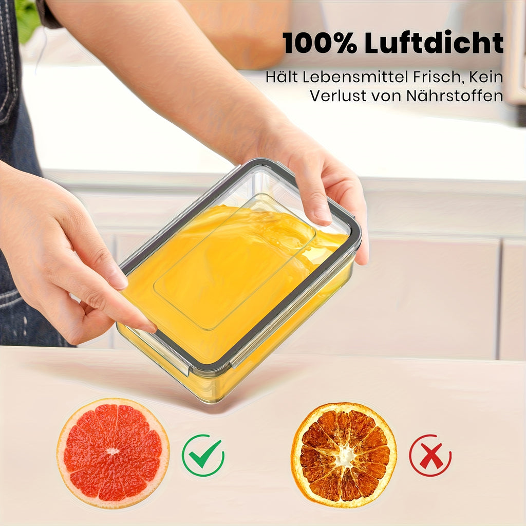 8pcs 4 lids 4 containers transparent stackable food storage