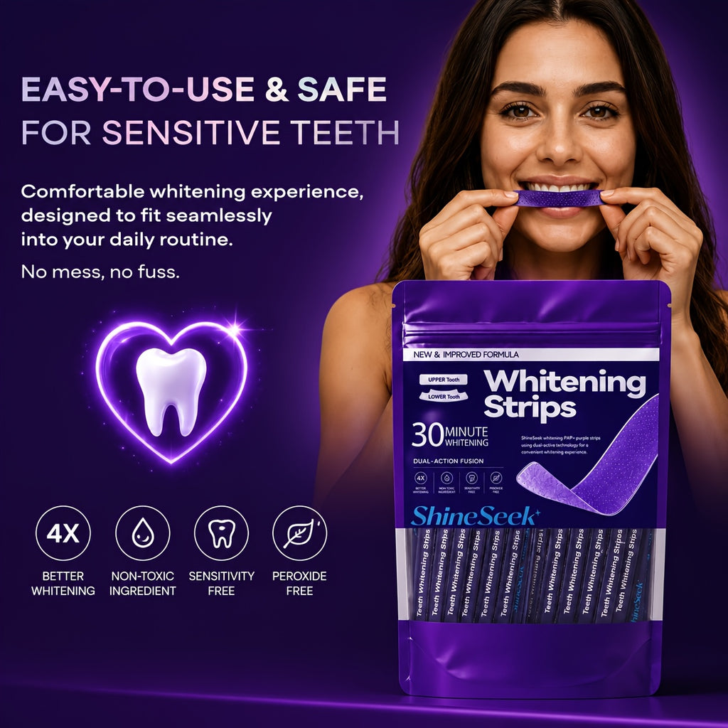 14pcs 7pairs 30 minute quick purple pap teeth strips
