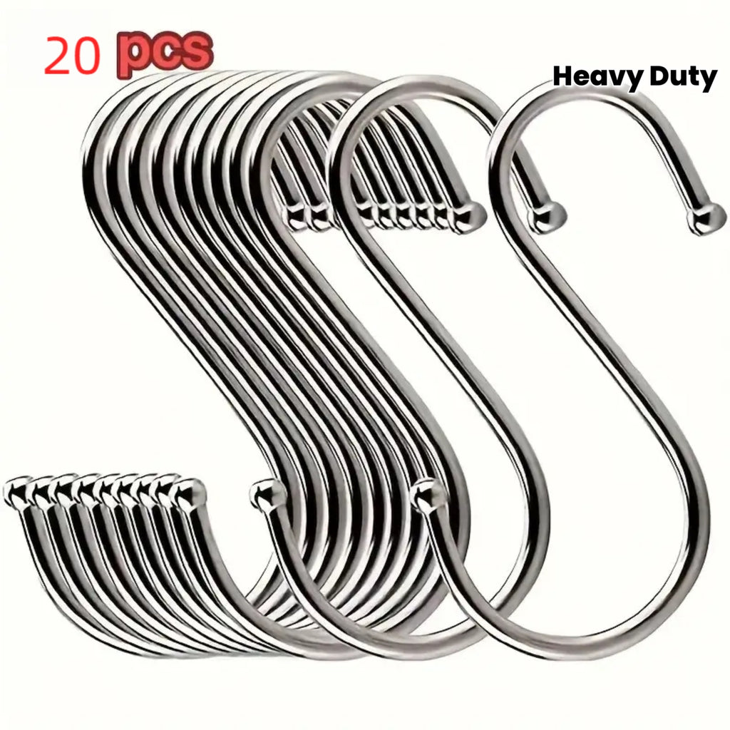 20pcs heavy duty stainless steel s hooks   kitchen