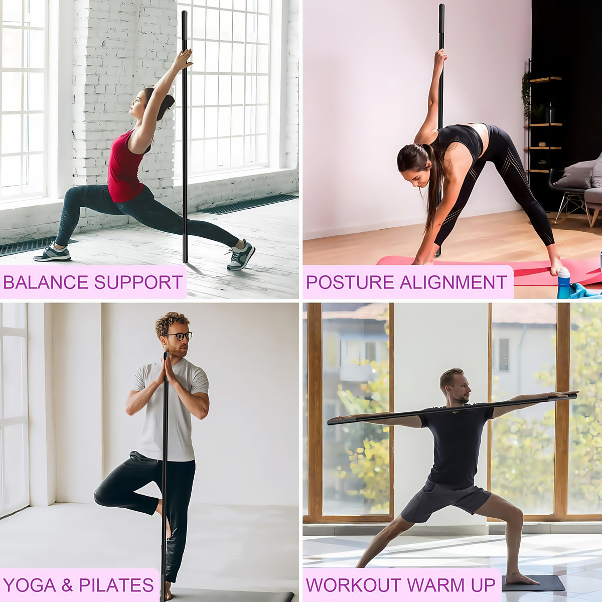 adjustable yoga wand sturdy durable iron construction