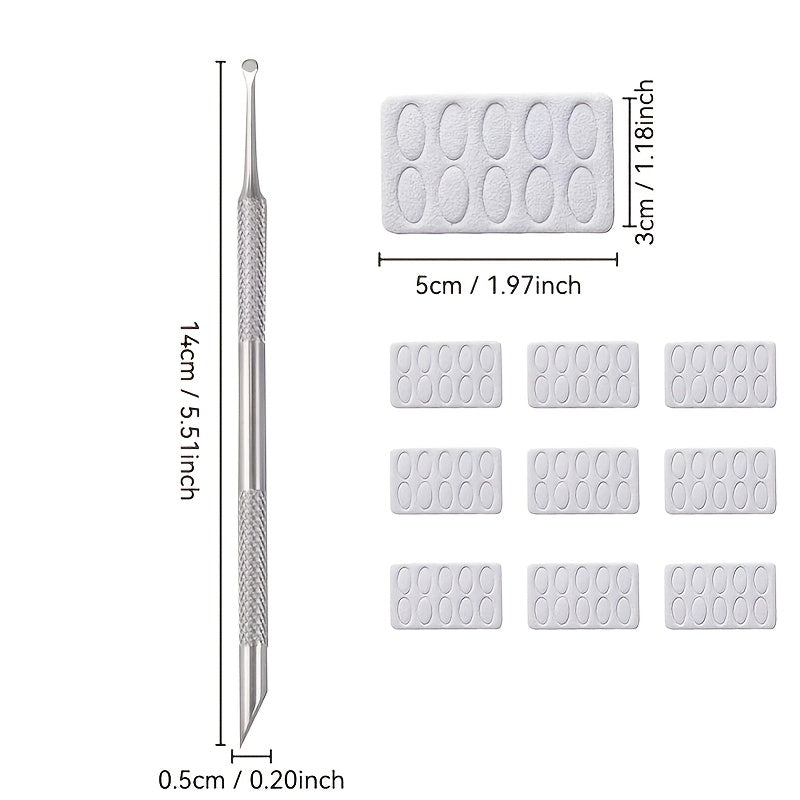 style double headed cuticle remover tool stainless