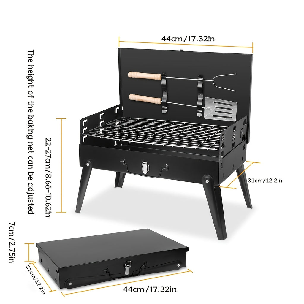 1pc portable charcoal grill heavy duty   structure