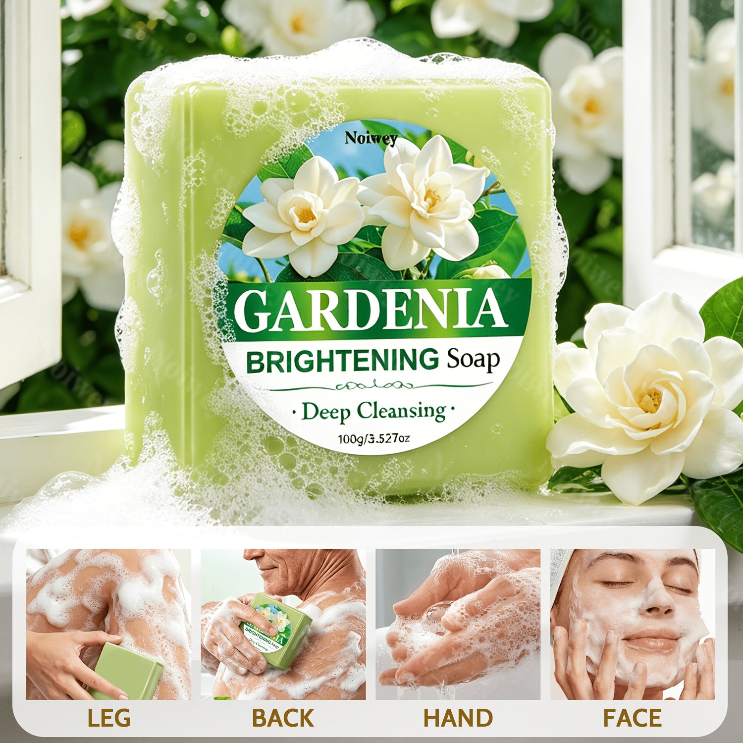white floral soap   bar soap