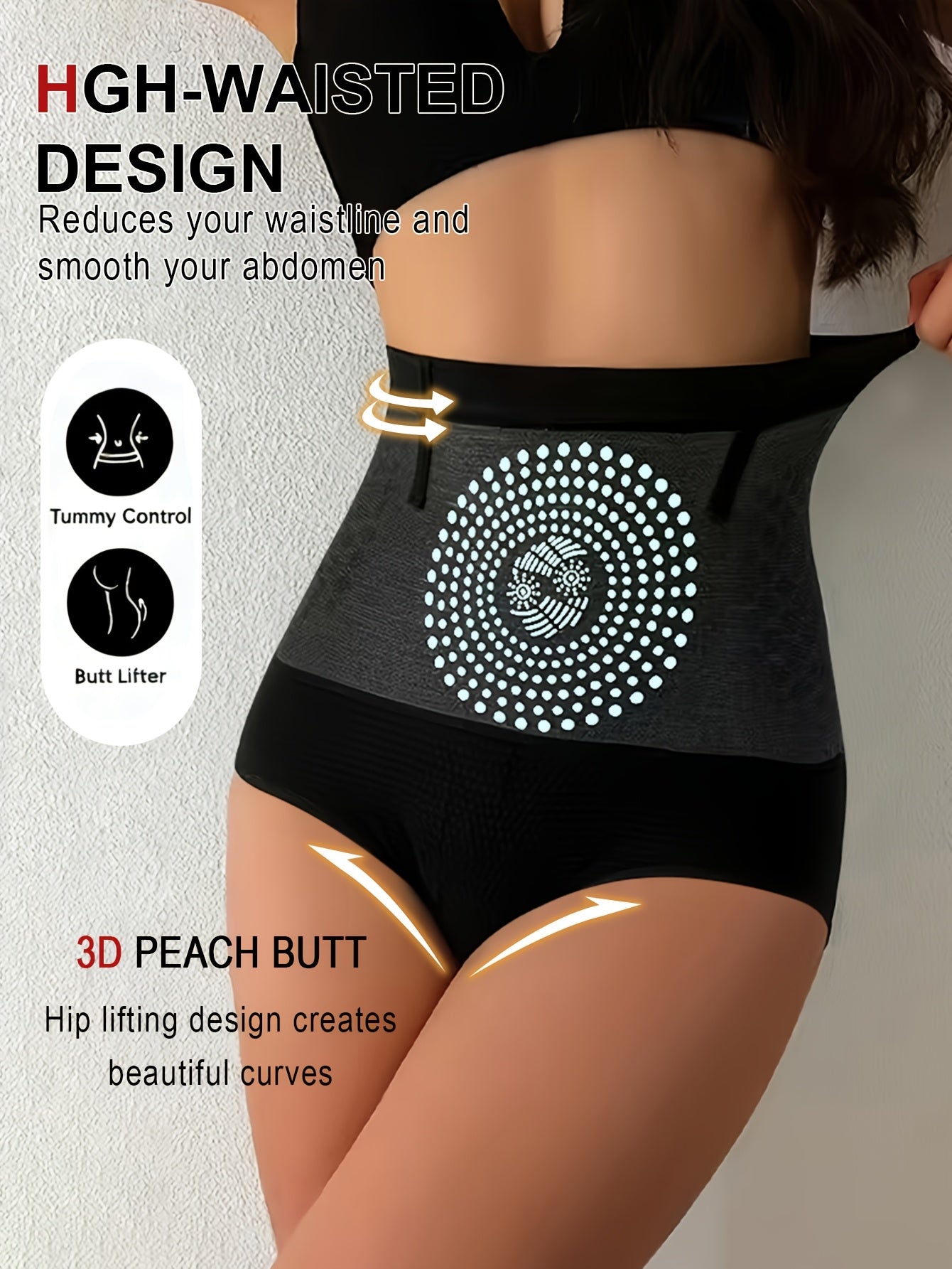 1 piece set light beige black red non slip waistband double