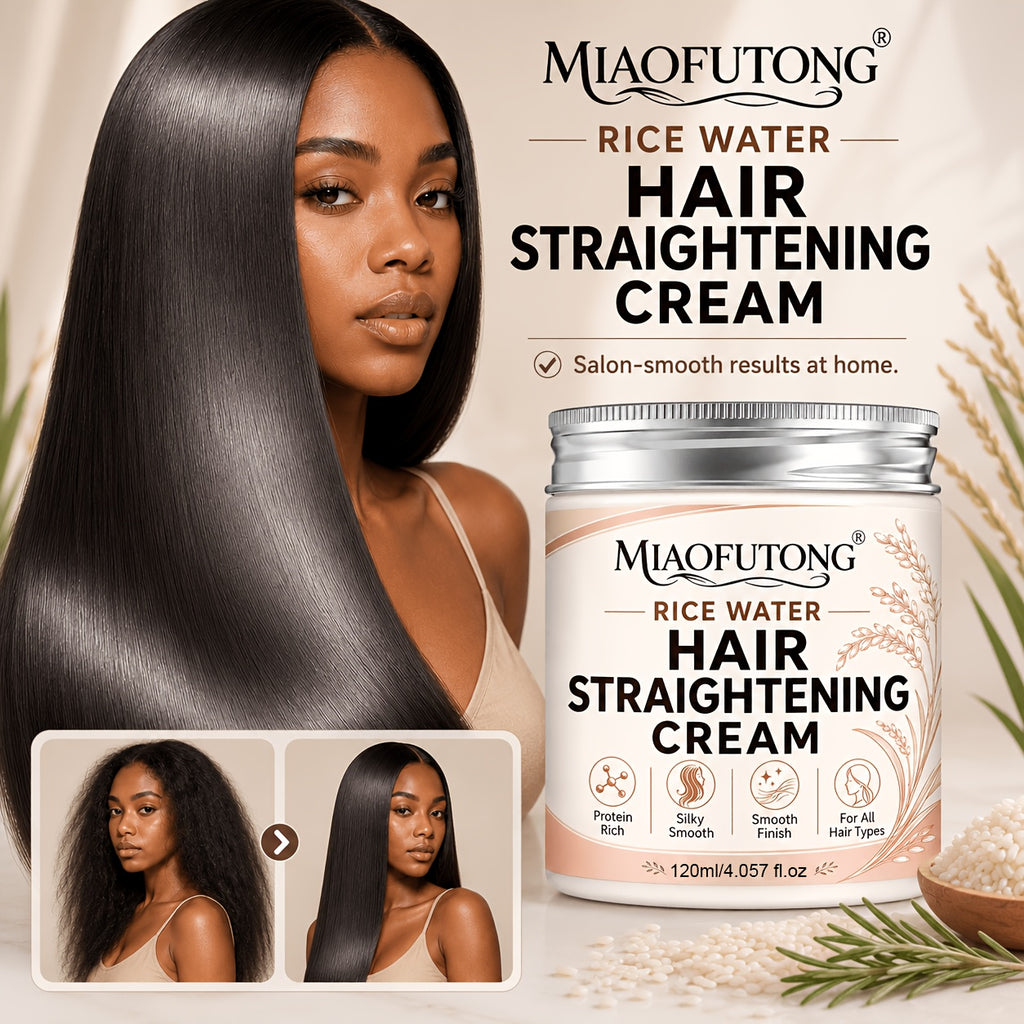 rice water hair straightening cream 120ml heat protectant
