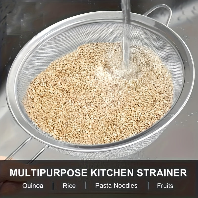 4pcs stainless steel flour sifter set handle   mesh