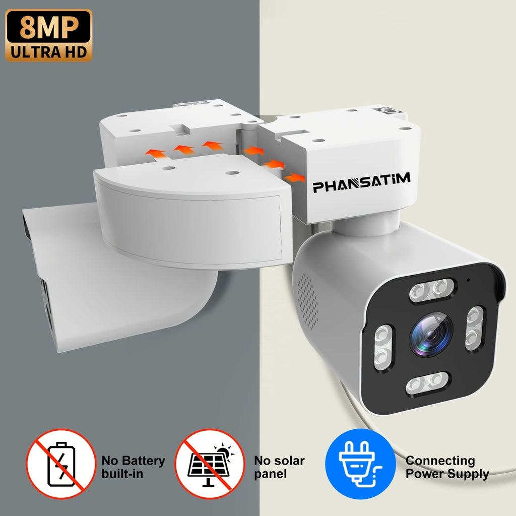 phansatim 8mp smart wireless wifi security camera indoor