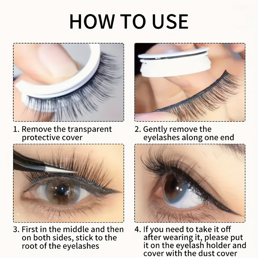 self   false eyelashes 3 pairs set pre   reusable